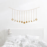 Moon Phase Garland Hanging Moon Phase Decoration Lunar Wall Ornaments - Low Angle