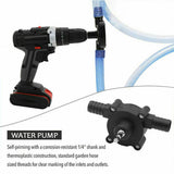 Mini Hand Electric Drill Drive Self Priming Pump Oil Fluid Water Transfer Pump - 45-Degree Angle