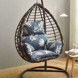 Hanging Chair Cushion for Egg Chair Rattan Hanging Swing Washable Nonslip Soft Swing Chair Cushion for Indoor Garden Decoration - Side View