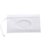 2Pcs Portable Wet Wipes Dispenser Holder Wipes Bags Case Pouch Reusable Refillable Travel Wipes Pouches Storage Container Bag - Front View