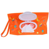 2Pcs Portable Wet Wipes Dispenser Holder Wipes Bags Case Pouch Reusable Refillable Travel Wipes Pouches Storage Container Bag - Top-Down View