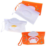 2Pcs Portable Wet Wipes Dispenser Holder Wipes Bags Case Pouch Reusable Refillable Travel Wipes Pouches Storage Container Bag - Low Angle