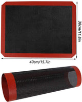 2 pcs Non Stick Baking Pan Glass Fiber Oven Mat Cake Mat Silicone Baking Pad Baking Pastry Tools