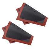 2 pcs Non Stick Baking Pan Glass Fiber Oven Mat Cake Mat Silicone Baking Pad Baking Pastry Tools - Close-Up Angle