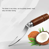 Stainless Steel Coconut Opener Knife Shell Opener Fruit Vegetable Meat Extractor Kitchen Tools