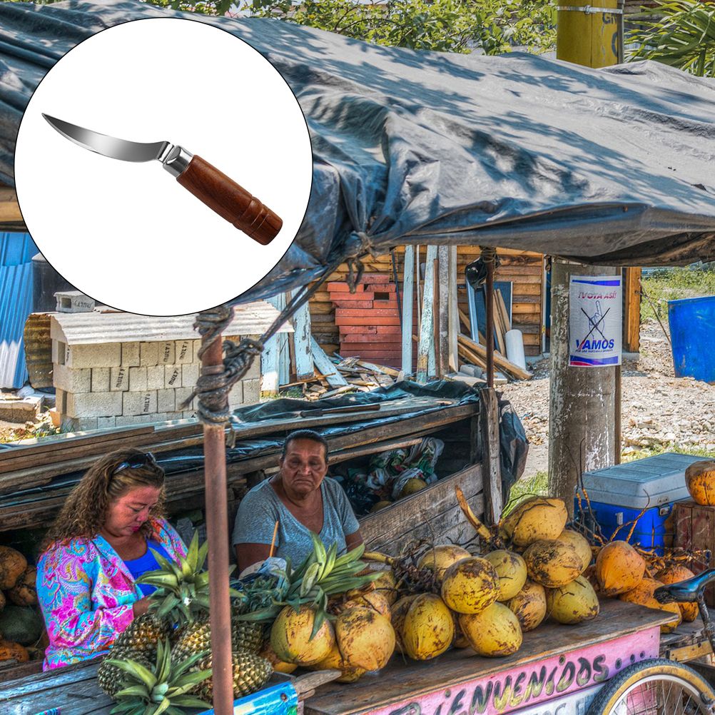 Stainless Steel Coconut Opener Knife Shell Opener Fruit Vegetable Meat Extractor Kitchen Tools