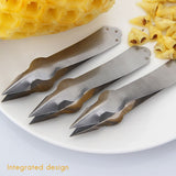 2 Pcs Stainless Steel Pineapple Eye Peeler Kitchen Seed Remover Cutting Clip Supplies - Front View