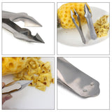2 Pcs Stainless Steel Pineapple Eye Peeler Kitchen Seed Remover Cutting Clip Supplies - Close-Up Angle