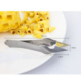 2 Pcs Stainless Steel Pineapple Eye Peeler Kitchen Seed Remover Cutting Clip Supplies - Low Angle