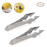 2 Pcs Stainless Steel Pineapple Eye Peeler Kitchen Seed Remover Cutting Clip Supplies - Extra Image