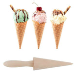 Wood Cone Roller Pastry Ice Cream Cone Mold Baking Tools for Home Dessert Shop - Top-Down View