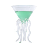 Octopus Cocktail Glass Transparent Octopus Shaped Glass Cup Jellyfish Cup - Front View