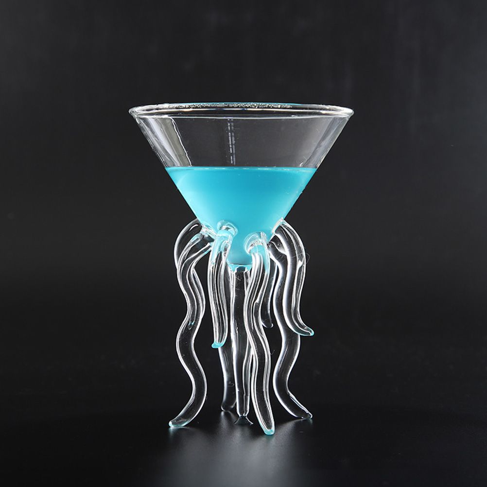Octopus Cocktail Glass Transparent Octopus Shaped Glass Cup Jellyfish Cup