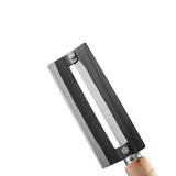 Sugarcane Peeling Kinfe Pineapple Peeler Carbon Steel Sugar Cane Peeling Cutter with Wooden Handle - Top-Down View