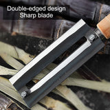 Sugarcane Peeling Kinfe Pineapple Peeler Carbon Steel Sugar Cane Peeling Cutter with Wooden Handle - 45-Degree Angle