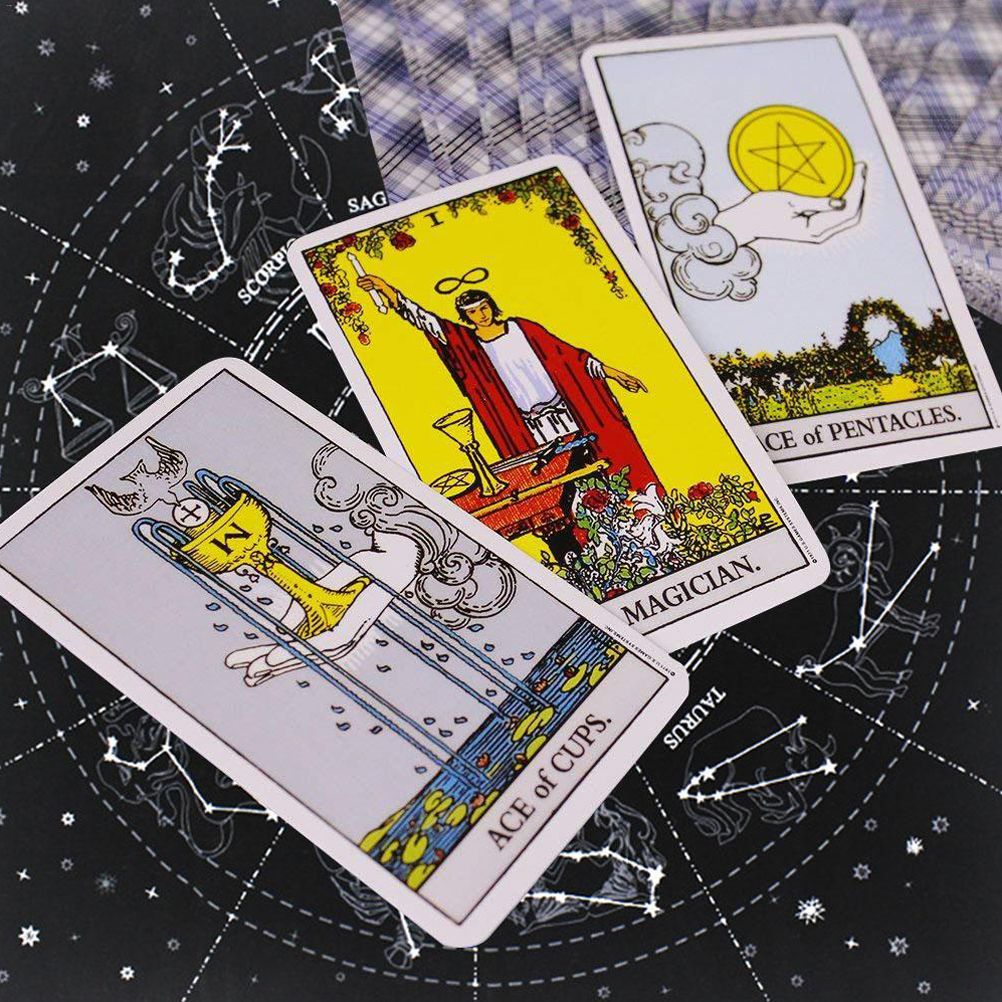 Tarot Special Tablecloth Soft Flocking Tablecloth Divination Card Tablecloth