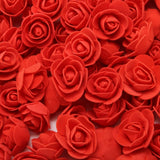100PCS Artificial Rose Flowers Red Foam Roses Fake Roses DIY Decoration for Wedding Party Decoration Crafts