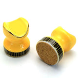 Ceramic Cigar Holder Portable Cigar Stand Display Holder Smoking Accessories for Living Room Bedroom Office Yellow - Front View