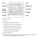 Electronic Digital Thermostat with LCD Display Wall Mounted Smart Thermostat Floor Heating Temperature Controller