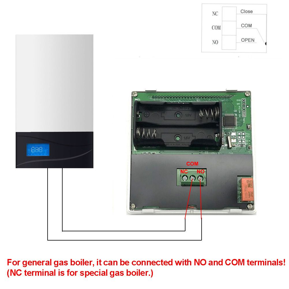 Electronic Digital Thermostat with LCD Display Wall Mounted Smart Thermostat Floor Heating Temperature Controller