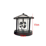Led Rotating Lighthouse Beacon Lamp Rotating Outdoor Decorative Lamp Energy Saving Solar Landscape Light - Rear View