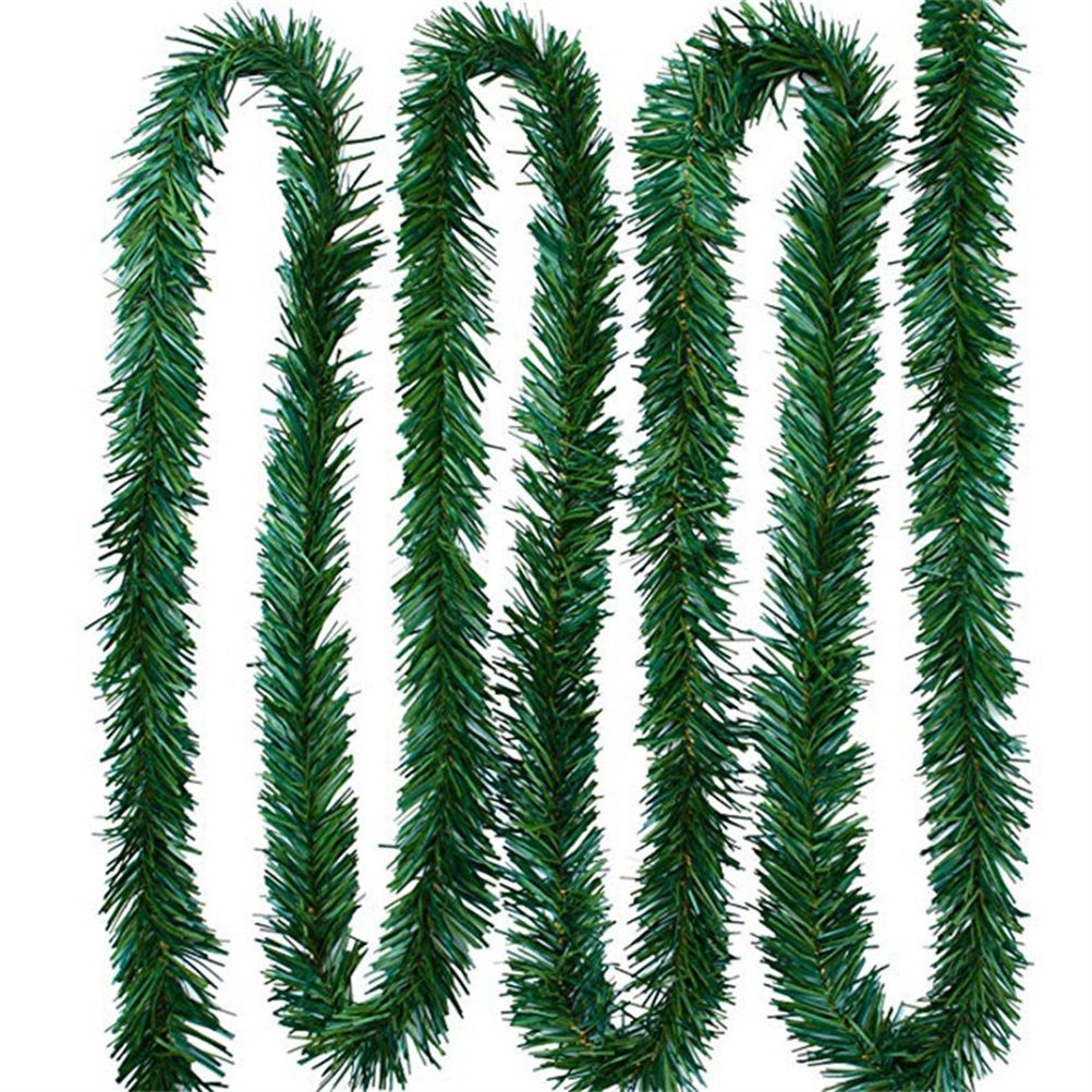 5.5M Pine Christmas Garland Green Artificial Christmas Tree Rattan Garland Pack Christmas Pine Wall Garden Decoration