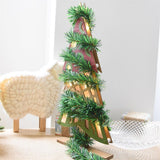 5.5M Pine Christmas Garland Green Artificial Christmas Tree Rattan Garland Pack Christmas Pine Wall Garden Decoration - 45-Degree Angle