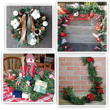 5.5M Pine Christmas Garland Green Artificial Christmas Tree Rattan Garland Pack Christmas Pine Wall Garden Decoration - Rear View