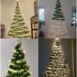 5.5M Pine Christmas Garland Green Artificial Christmas Tree Rattan Garland Pack Christmas Pine Wall Garden Decoration - Low Angle