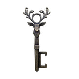 Deer Head Bottle Opener Portable Deer Bottle Opener Retro Key Pendant - Front View