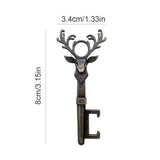 Deer Head Bottle Opener Portable Deer Bottle Opener Retro Key Pendant