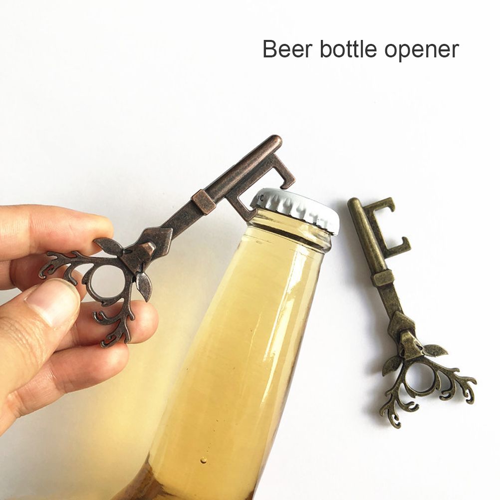 Deer Head Bottle Opener Portable Deer Bottle Opener Retro Key Pendant