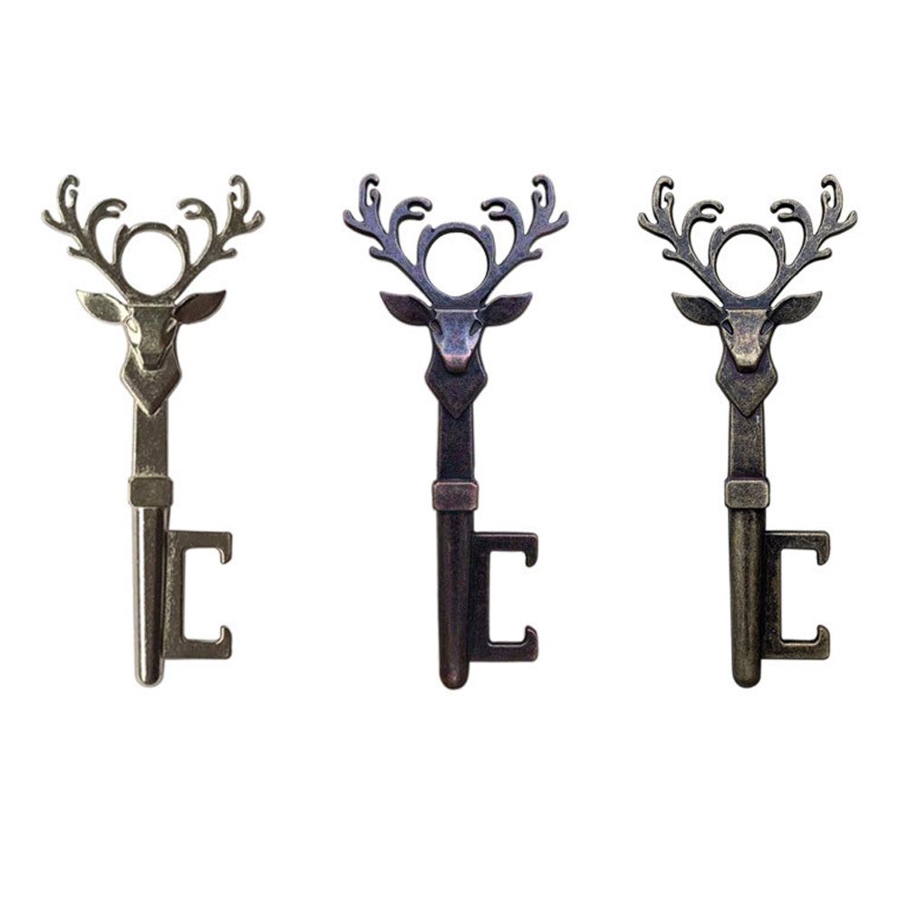 Deer Head Bottle Opener Portable Deer Bottle Opener Retro Key Pendant