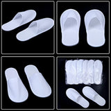 12 Pairs Disposable Spa Slippers for Men Women Non Slip Closed Toe Spa Slippers for Hotel Home Travel