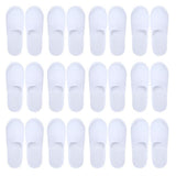 12 Pairs Disposable Spa Slippers for Men Women Non Slip Closed Toe Spa Slippers for Hotel Home Travel - Close-Up Angle