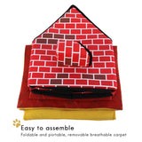 Portable Cat Puppy Home Red Brick Pet Dog House Warm And Cozy Cat Bed Dog Kennel House