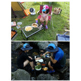 Folding Campfire Grill Heavy Duty Steel Grate Portable Over Fire Camping Grill for Outdoor Open Flame Cooking - Side View