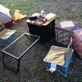 Folding Campfire Grill Heavy Duty Steel Grate Portable Over Fire Camping Grill for Outdoor Open Flame Cooking