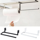 Cabinet Roll Paper Holder Paper Towel Hanger Iron Cabinet Hanging Rack - Side View