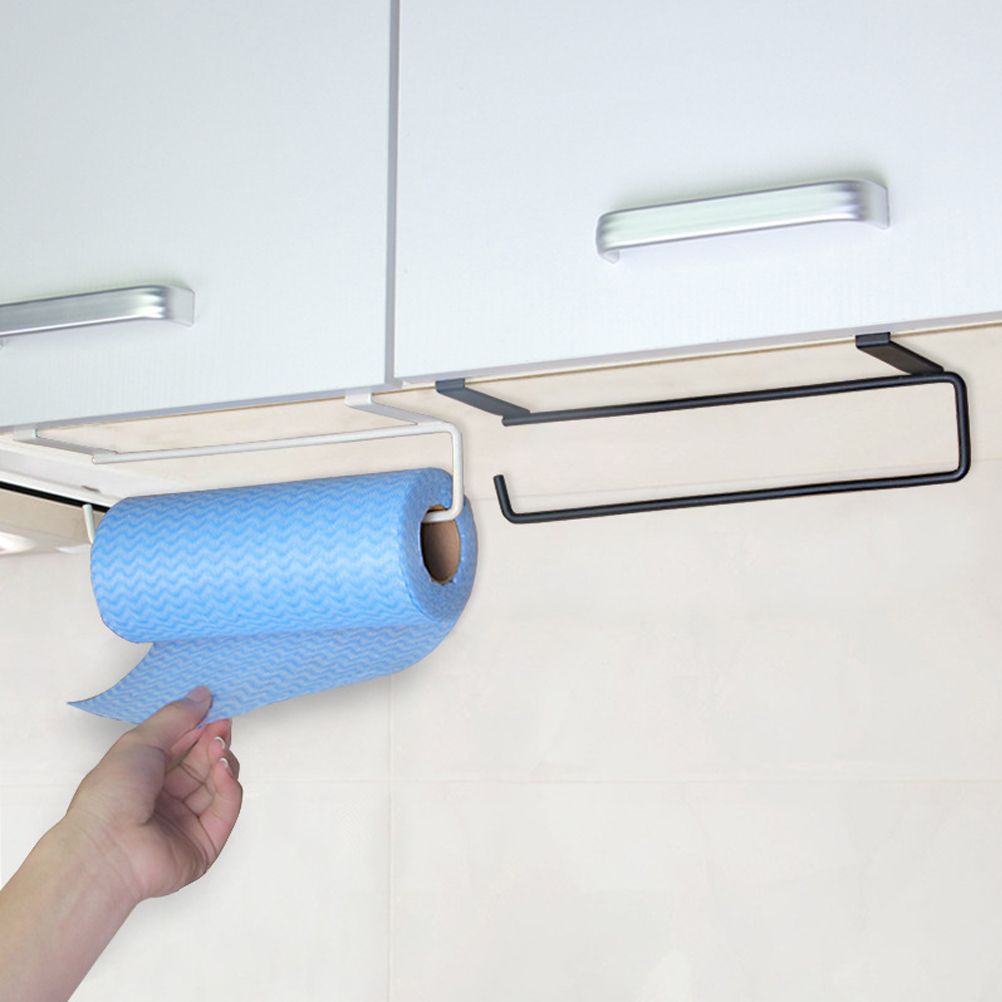 Cabinet Roll Paper Holder Paper Towel Hanger Iron Cabinet Hanging Rack
