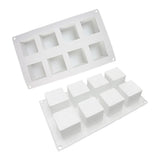 8 Grids Silicone Mold Cavities Baking Tray Non Stick Cake Mould