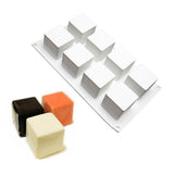 8 Grids Silicone Mold Cavities Baking Tray Non Stick Cake Mould - Top-Down View