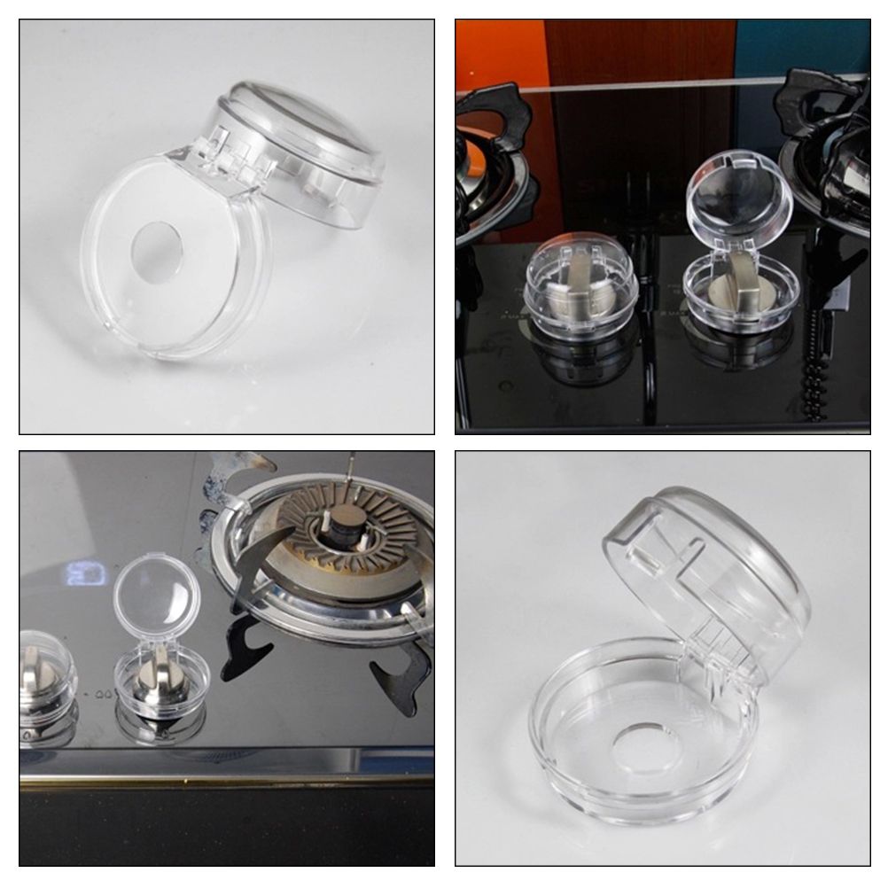 6Pcs Clear Stove Knob Safety Covers Child Safety Guards Heat Resistant Child Proof Lock for Oven Stove Top Gas Range