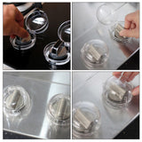 6Pcs Clear Stove Knob Safety Covers Child Safety Guards Heat Resistant Child Proof Lock for Oven Stove Top Gas Range