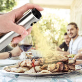 Olive Oil Sprayer for Cooking Oil Mister Stainless Steel Oil and Vinegar Sprayer Bottle for Barbecue Salad Cooking Baking - Front View