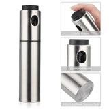 Olive Oil Sprayer for Cooking Oil Mister Stainless Steel Oil and Vinegar Sprayer Bottle for Barbecue Salad Cooking Baking - Side View