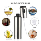 Olive Oil Sprayer for Cooking Oil Mister Stainless Steel Oil and Vinegar Sprayer Bottle for Barbecue Salad Cooking Baking - Rear View