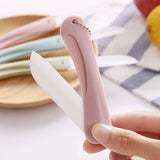 Portable Foldable Fruit Paring Knife Household Kitchen Ceramic Fruit Knife - 45-Degree Angle