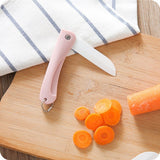 Portable Foldable Fruit Paring Knife Household Kitchen Ceramic Fruit Knife - Rear View