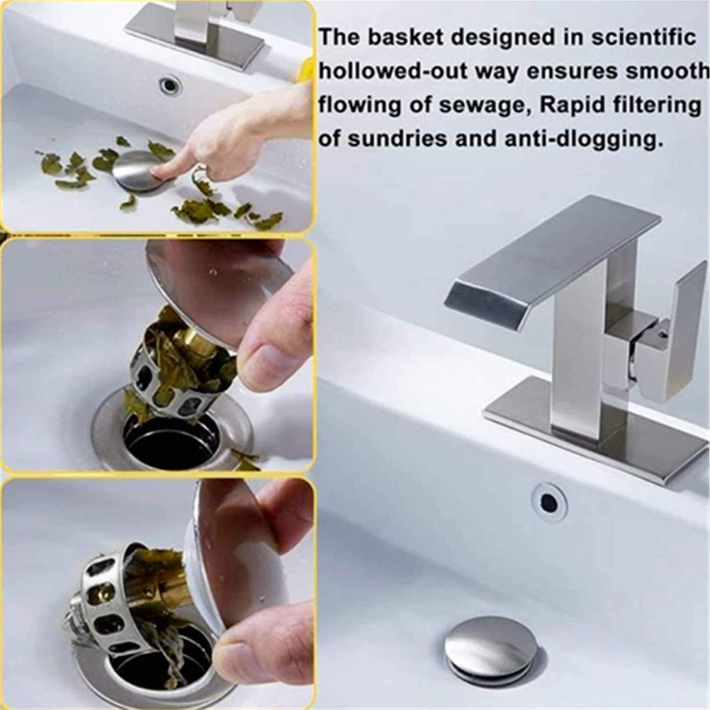 Universal Wash Basin Bounce Drain Filter Kitchen Bathroom Strainer Sink Drain Stopper